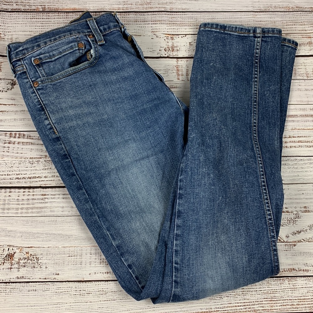 Levi Strauss “513” slim straight leg blue jeans size 34 - Picture 8 of 13